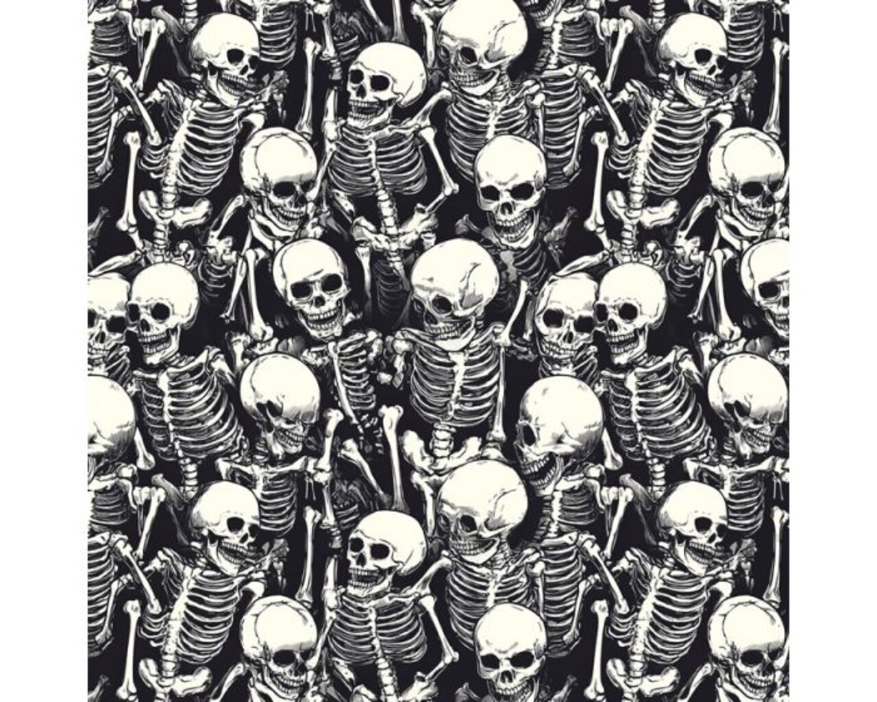 Halloween Skeletons Cotton Fabric | By the Yard | Sewing and Crafting | 44 inches wide